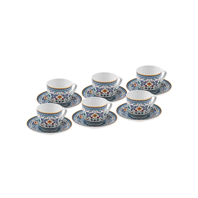 Karaca Beylerbeyi 6 Personen Kaffeetassen Set, 80 ml