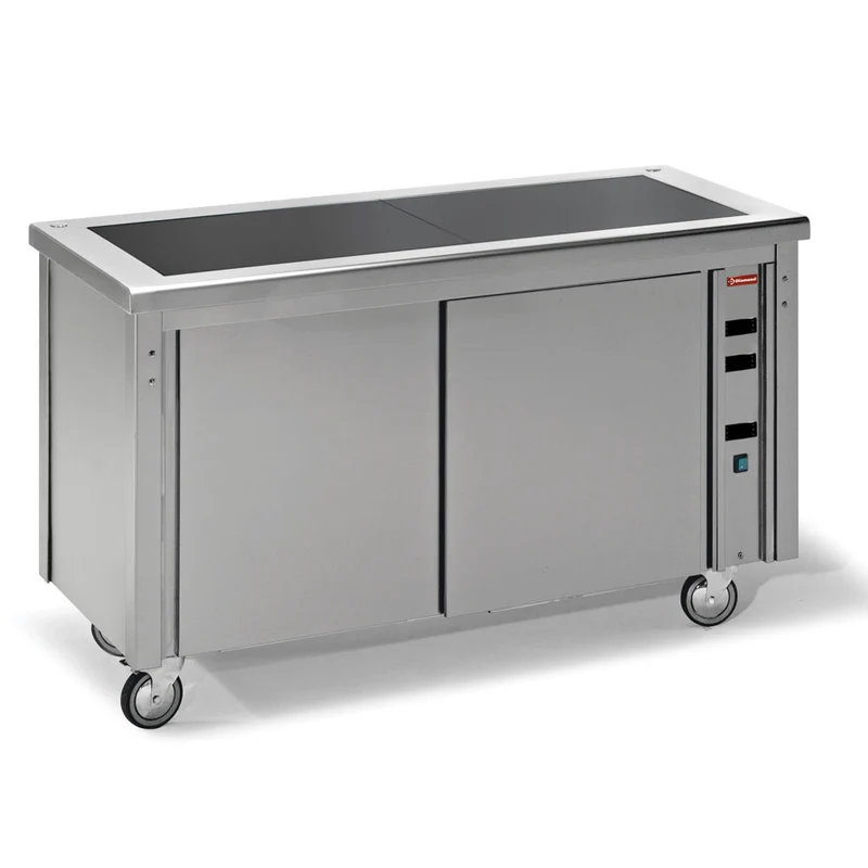 Profi Glaskeramik-Warmhalteplatte mit offenem Unterbau , 1200 mm, VT12