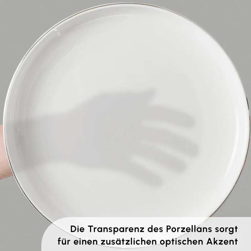 Karaca Stream Bone New Saturn 59-Teiliges 12-Personen Geschirrset Platin