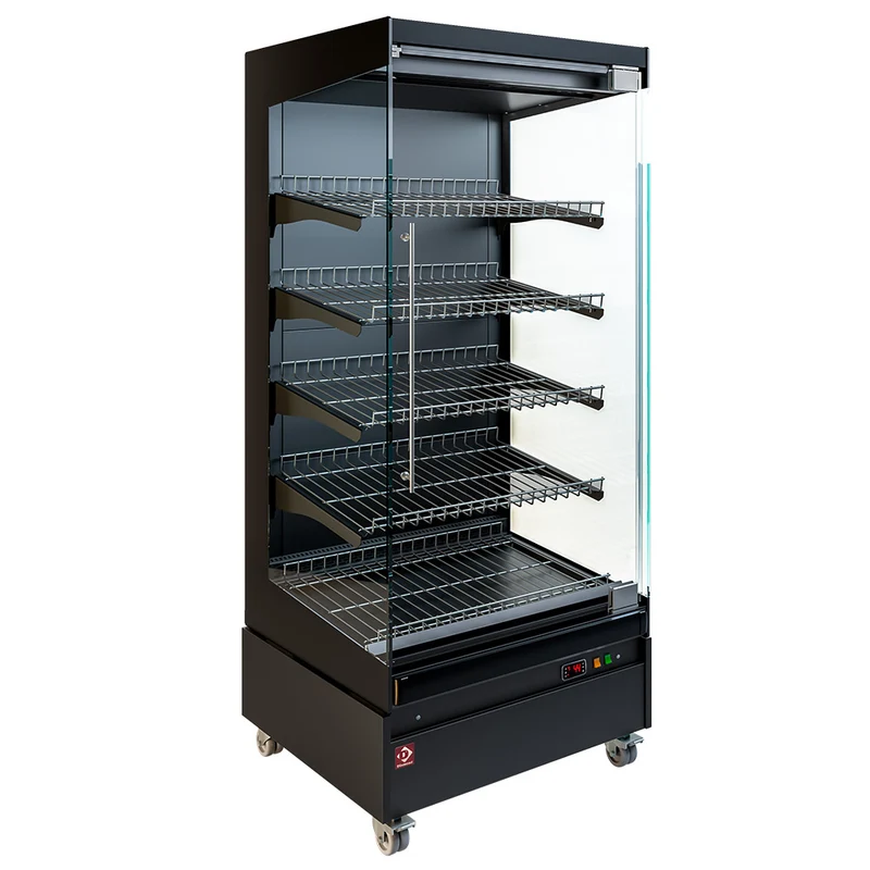Professionelle Wärmevitrine für Selbstbedienung , 80 cm breit , fahrbar, HAS08-G5