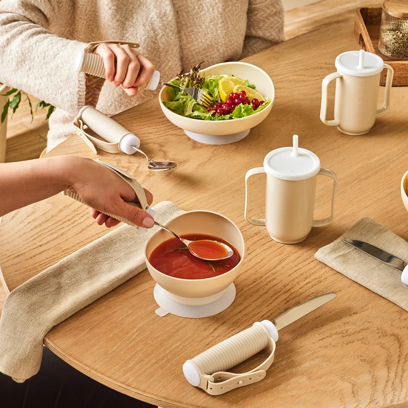 Karaca For All Becher mit Ergonomischen Doppelgriffen, 350 ml