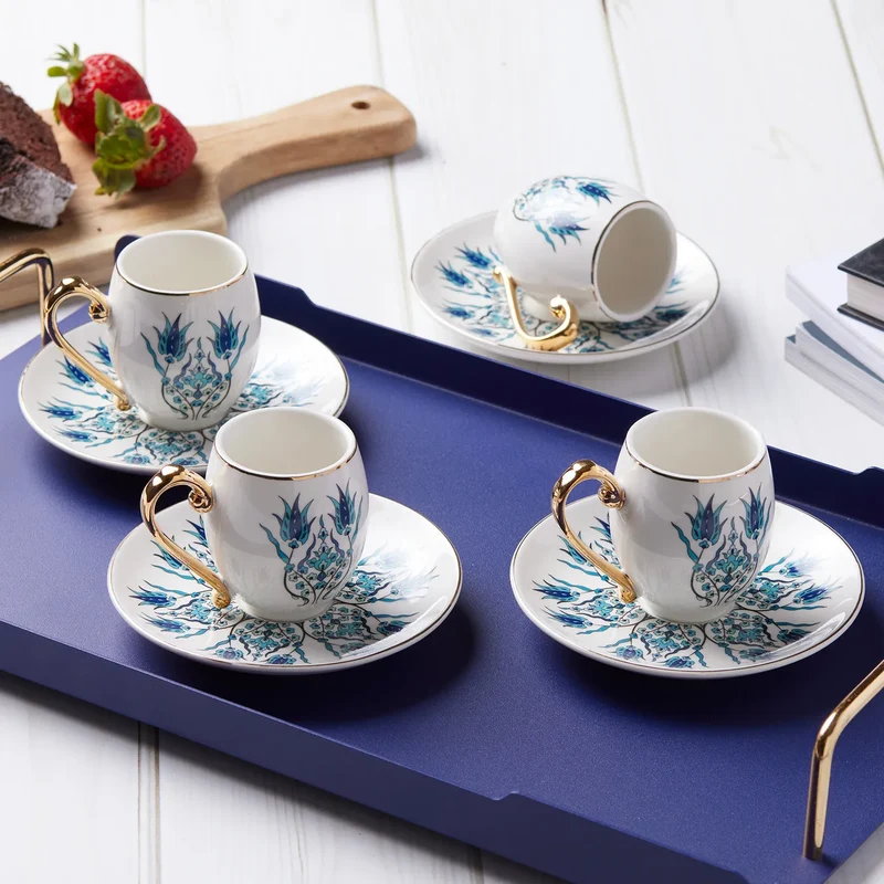 Karaca İznik Kaffeeservice für 6 Personen, 80 ml