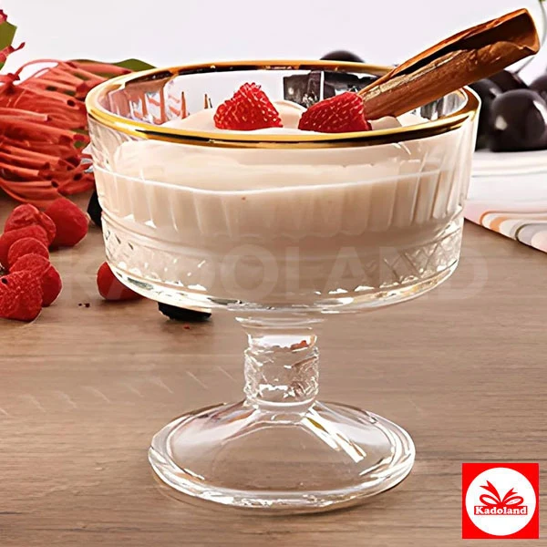 Paşabahçe 51749 Elysia Golden Touch Ayaklı Kase 2'li Yaldızlı