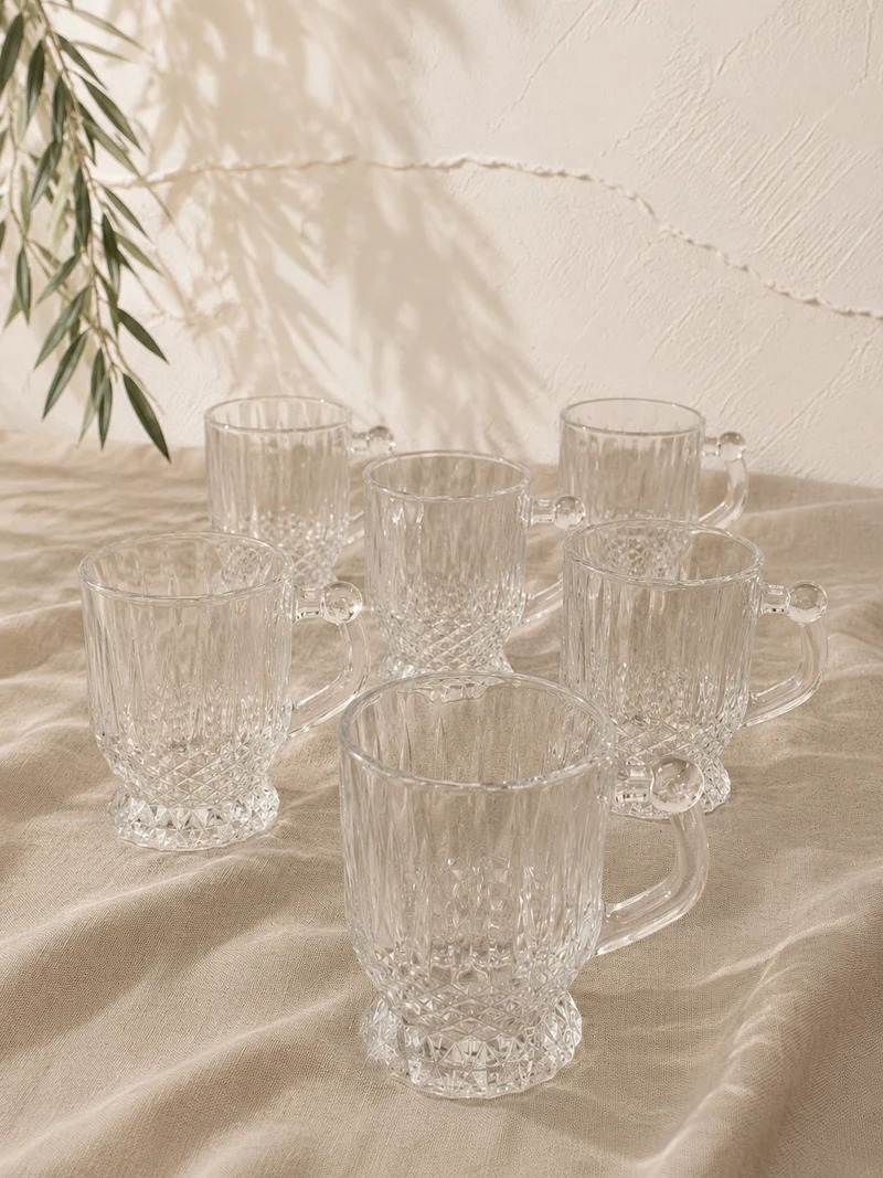 Bavary Diamond Kulplu Çay Bardakları