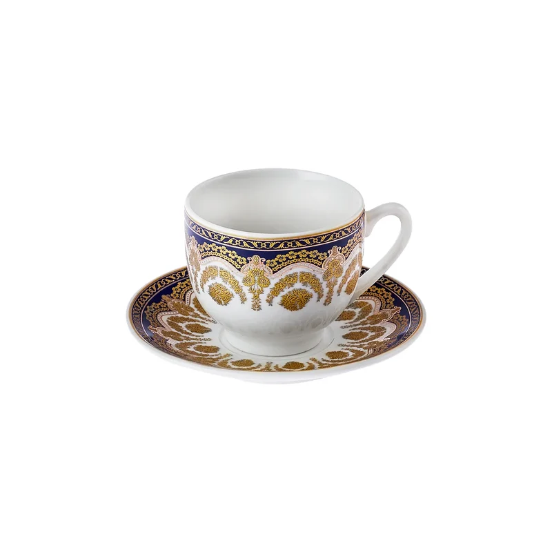 Karaca Zen Blue Kaffeetassen-Set für 6 Personen, 90 ml