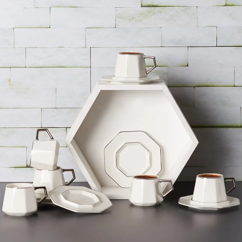 Karaca Zeher Kaffeetassen-Set für 6 Personen