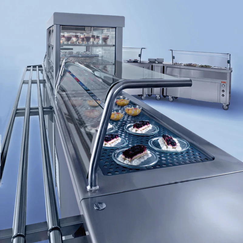 Glasaufsatz für Theken, gebogen - 230 cm, V23