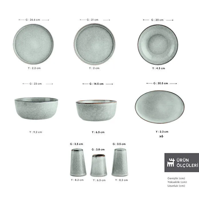 Karaca Earth Collection Skal 55 Parça 12 Kişilik Yemek Takımı