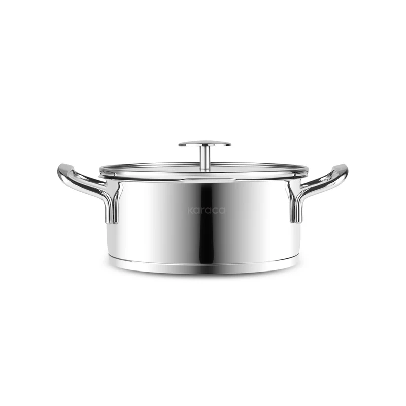 Karaca Vapor 8-teiliges Edelstahl-Topfset mit Sieb