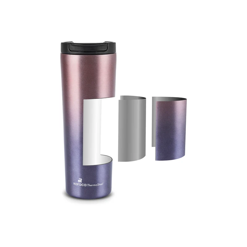 Karaca Violet, Edelstahl Thermosflasche, 450ML