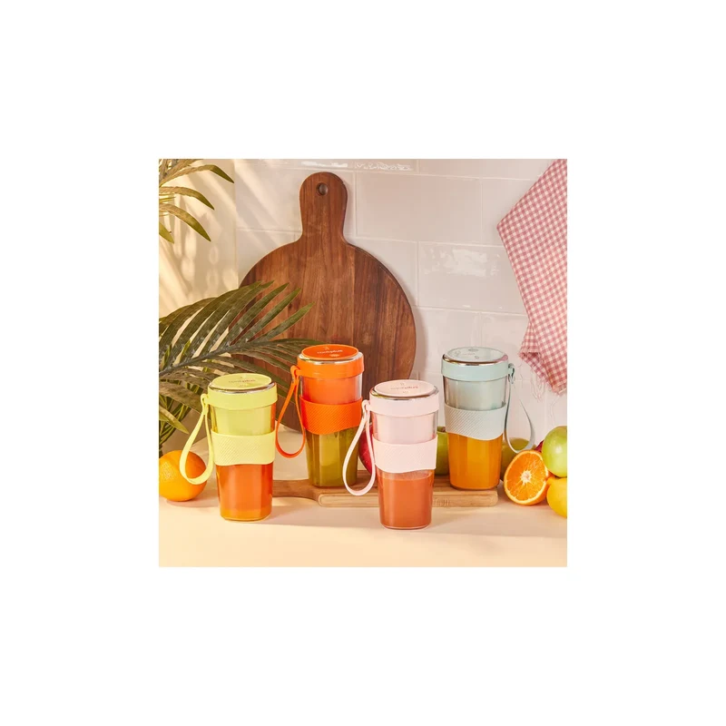Cookplus Pink Tragbarer, wiederaufladbarer Smoothie-Mixer, 400ml, 60W