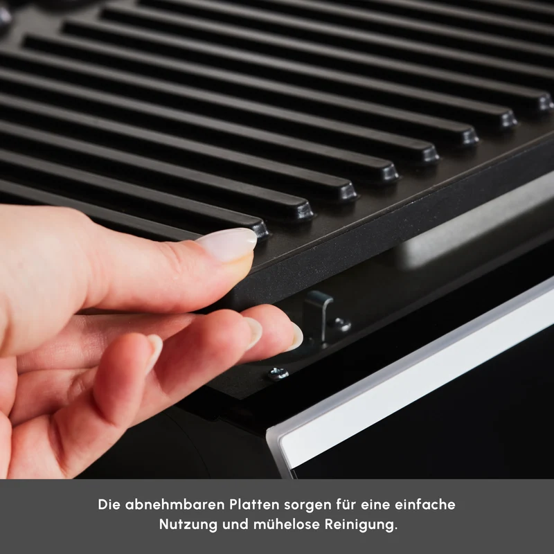 Karaca Nova Grill Kontaktgrill & Sandwich-Toaster aus Edelstahl mit Timer, 2000W, Inox, Kapazität für 6 Toastscheiben
