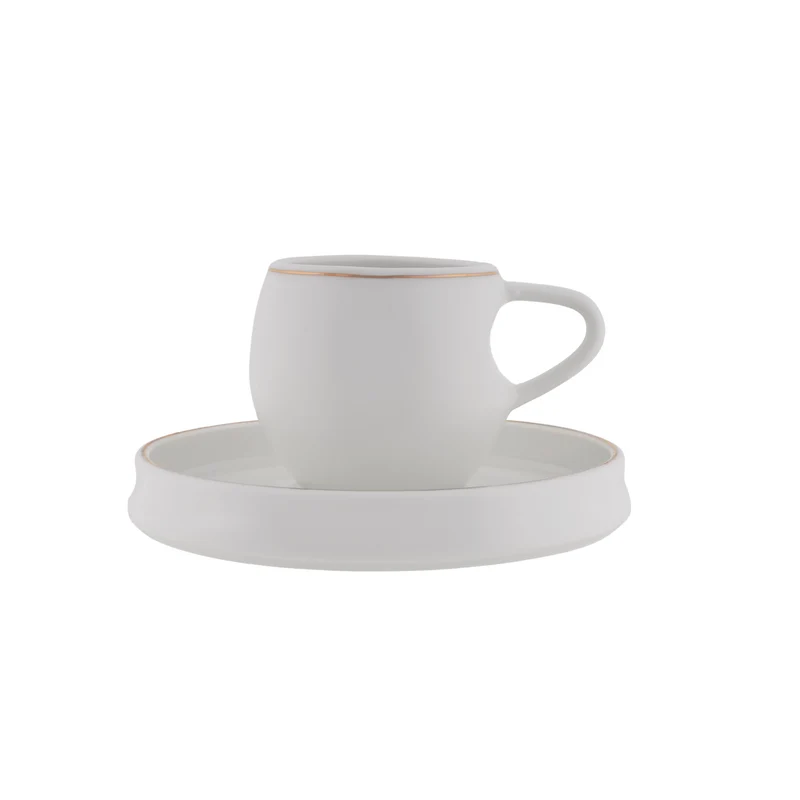 Karaca Streamline Sunset 6-teiliges Kaffeetassen-Set für 6 Personen, 100 ml