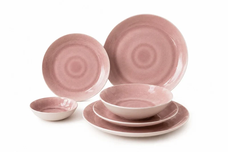 Bricard Tarbes | 19 Parça Yemek Takımı | Pembe