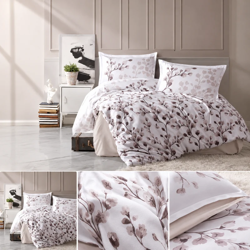 Lavella Aven Ranforce Nevresim Takımı 200x220 cm 4 Parça – Lila