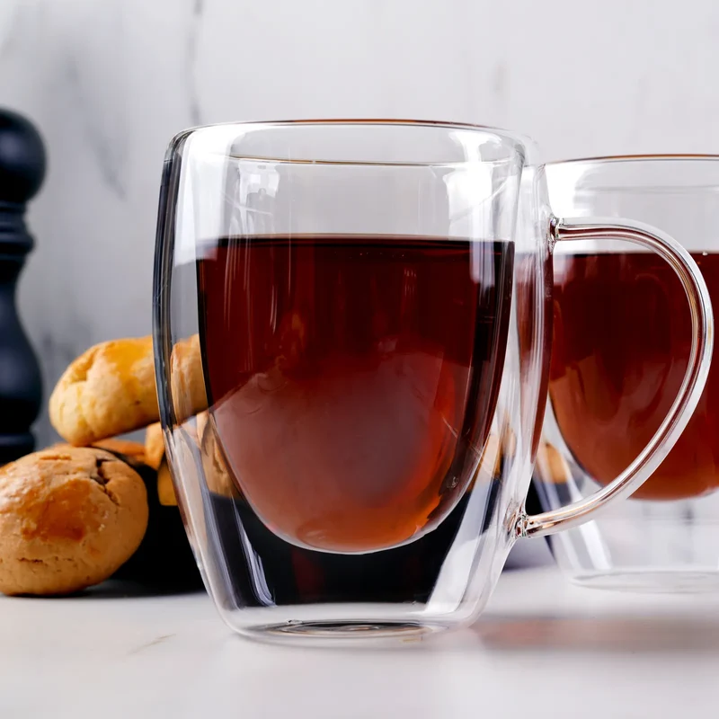 Karaca Double Wall Borosilikat Glas Tassenet für 2 Personen 300 ml