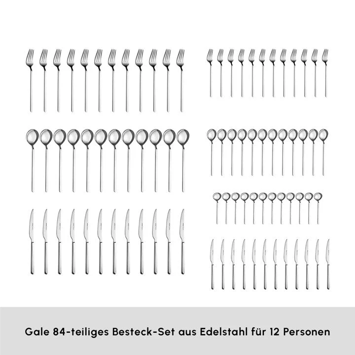 Karaca Gale Elegance 12-Personen 84-Teiliges Besteckset