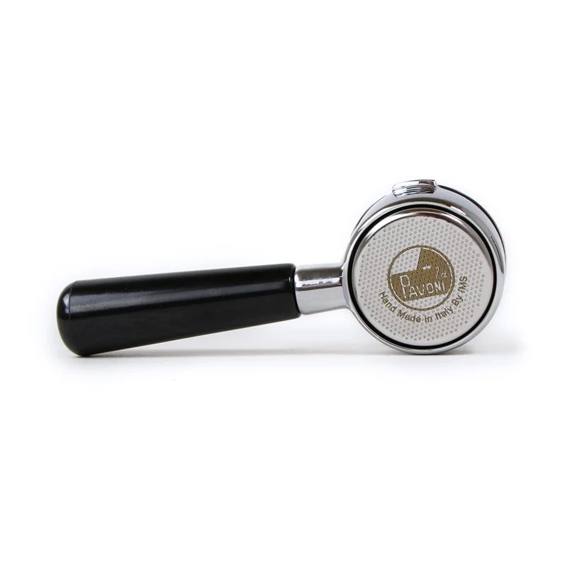 La Pavoni Bottomless Portafilter Black Handle with IMS 20g Basket