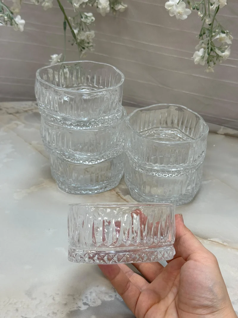 Bavary Cam Wave Snackschaaltjes Kabartmalı - 6 Parça
