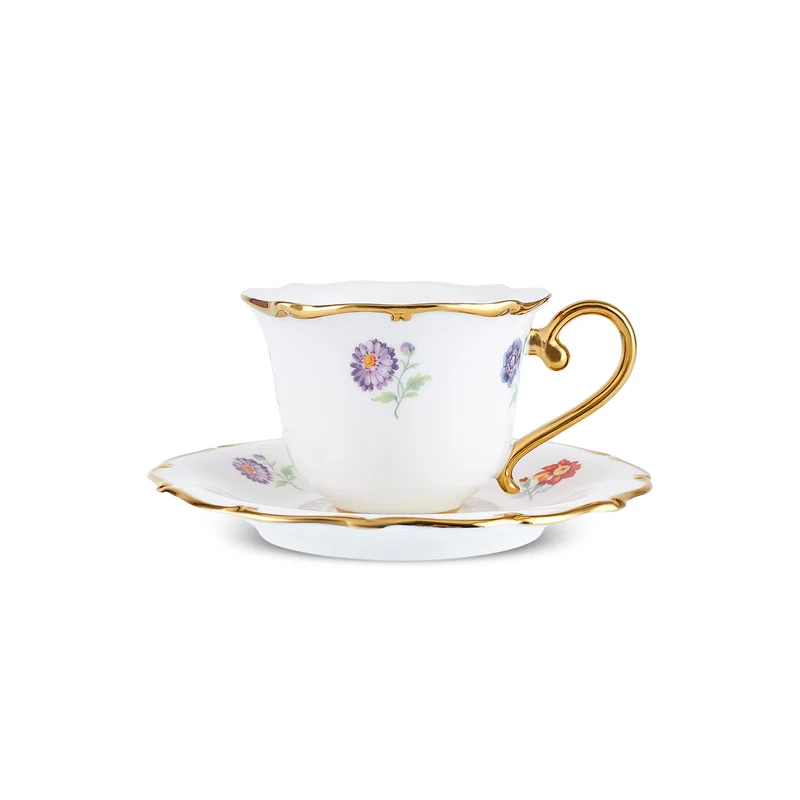 Karaca Royal Bone Diana Kaffeetassenset für 6 Personen, 90 ml