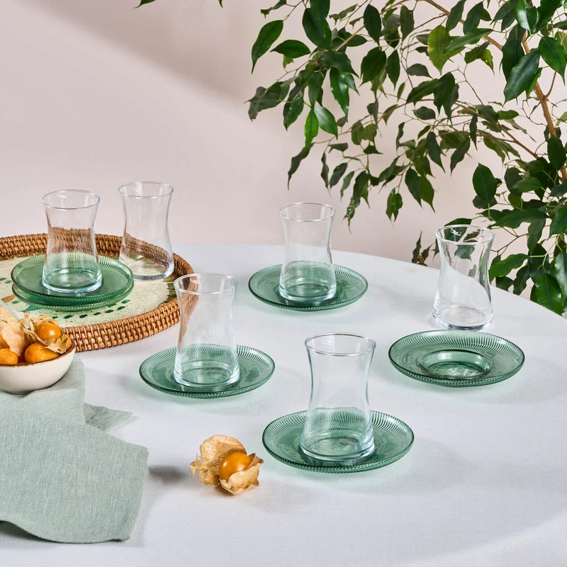 Karaca Juliet Grün 6-Personen-Teeset