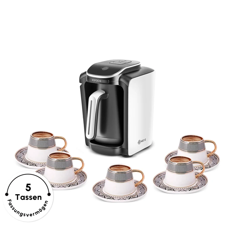 Karaca Hatır Neo Türkische Kaffeemaschine mit Milch – Porcelain White