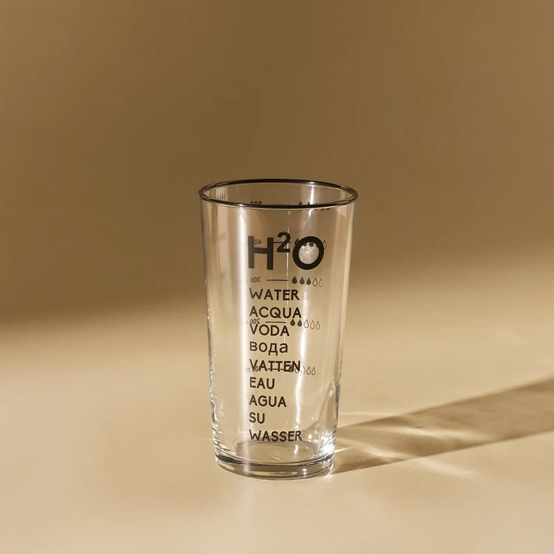 Karaca H2O Schwarzes Erfrischungsgetränkglas, 570 Ml