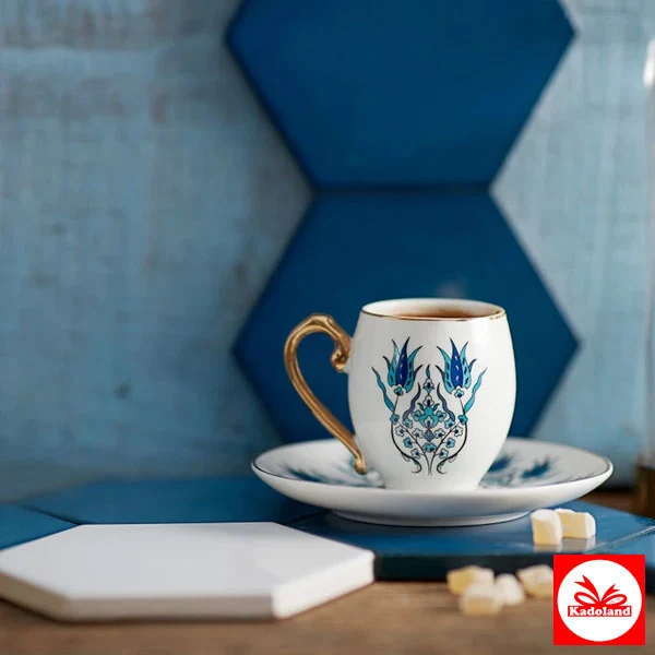 Karaca İznik 2 Kişilik Kahve Fincanı Takımı 80 ml