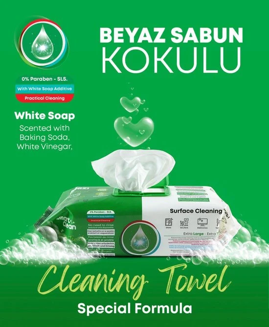 Cleanizi Beyaz Sabun Kokulu Islak Mendil