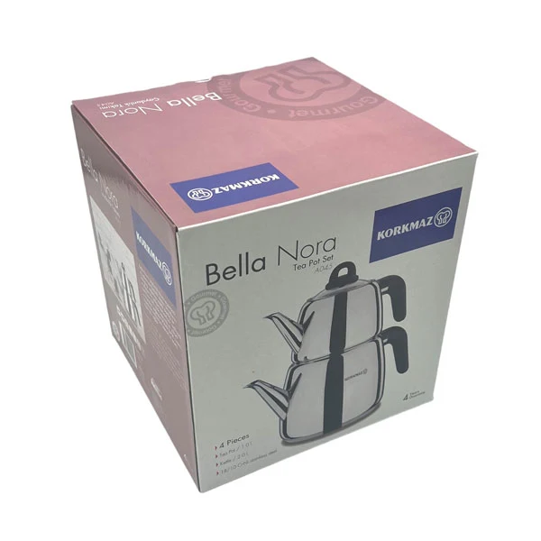 Korkmaz A045 Bella Nora Çaydanlık Set | Çaydanlık Takımı 1.0L/2.0L