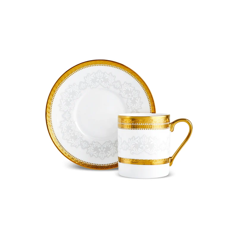 Karaca Royal Bone Charlotte Kaffeetassenset für 6 Personen, 90 ml