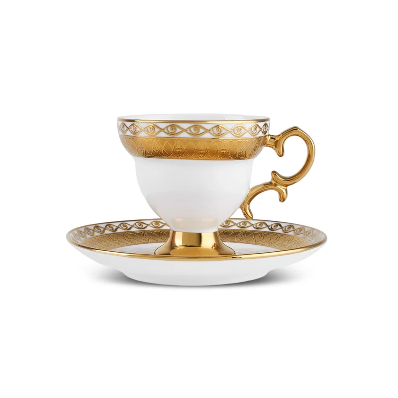 Karaca Hürrem Kaffeetassenset für 6 Personen, 90 ml