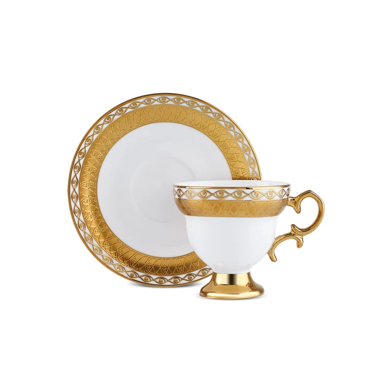 Karaca Hürrem Kaffeetassenset für 6 Personen, 90 ml