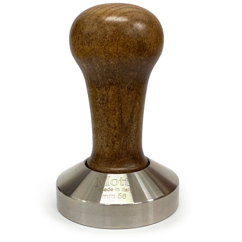 Motta Flat Coffee Tamper ø 58mm Walnut Wood Handle