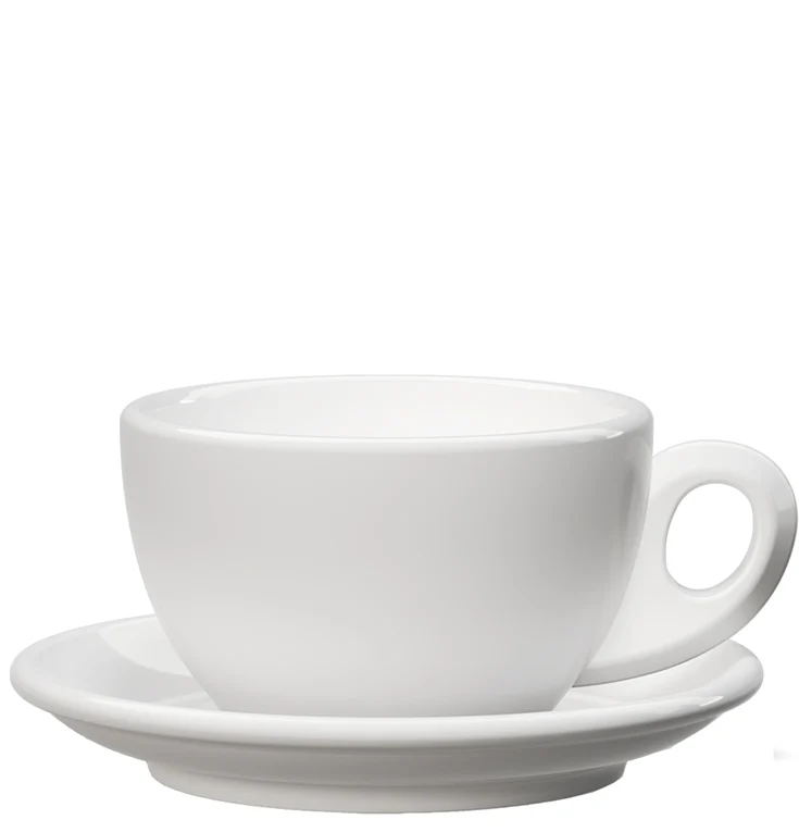 Milchkaffeetasse weiß - dickwandig
