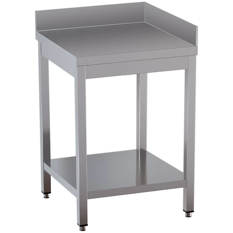 Arbeitstisch 90° mit Unterboden und 2 rückseitiger Aufkantung - TL661CD-ST9