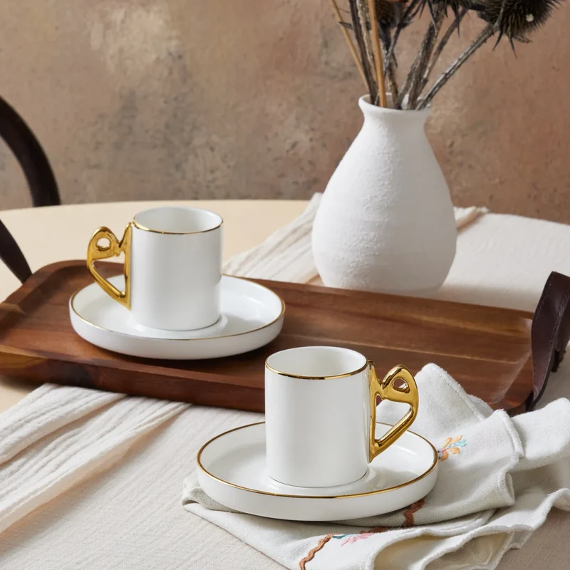 Karaca Miras Serie Elif Vav 2 Personen Kaffeetassen-Set