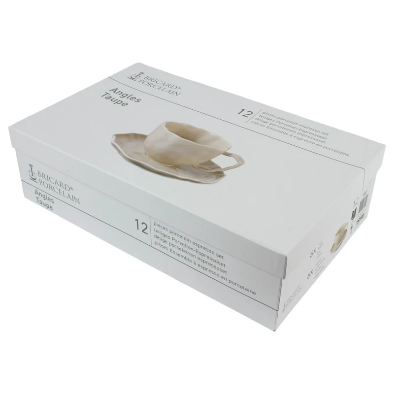 Bricard Angles Espresso Set | Taupe 12 Parça