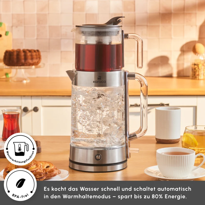 Karaca Luma Glas-Teemaschine