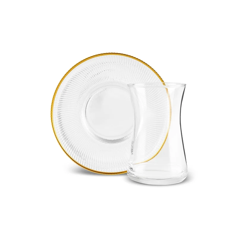 Karaca Juliet Gold Rand 6-Personen-Tee-Set