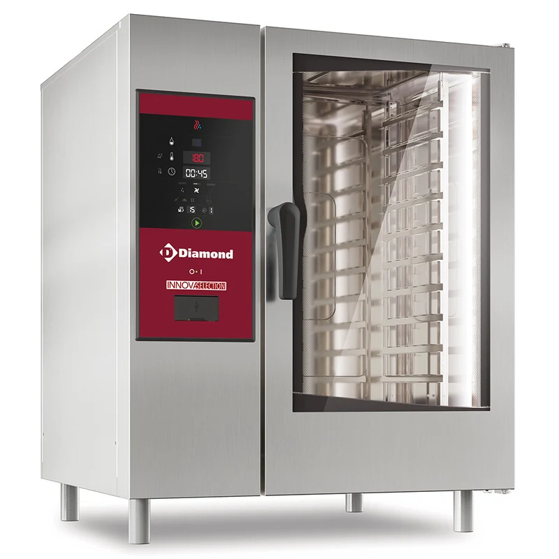 Profi Kombidämpfer 10 x GN 1/1 , Elektro , Direkteinspritzung, SDE/XC-10-230V/3-