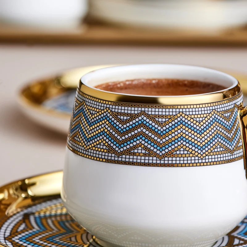 Karaca Suadiye Kaffeetassen-Set für 6 Personen, 90 ml