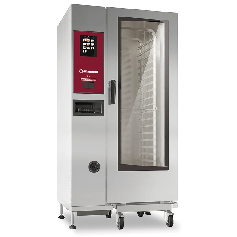 Professioneller Gas-Kombidämpfer 20 x GN 1/1 mit Boiler, Touch-Steuerung & autom. Reinigung, SBGT/XC-20
