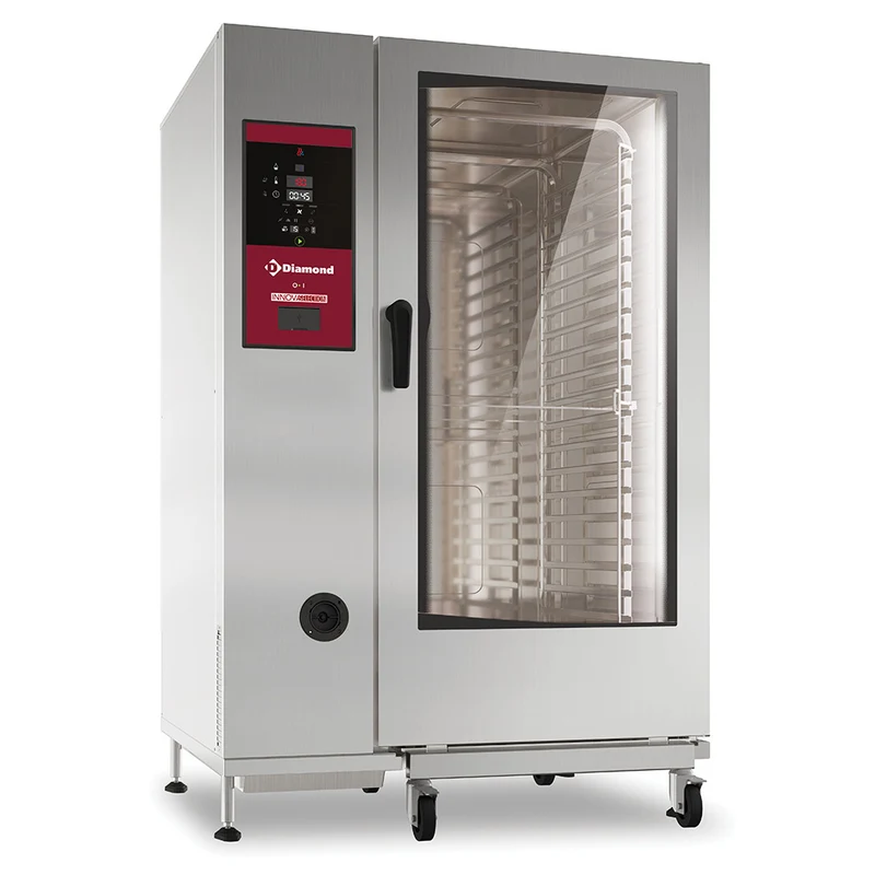 Professioneller Boiler-Kombidämpfer 20 x GN 2/1 mit Reinigungssystem, SBES/XC-22-230V/3-