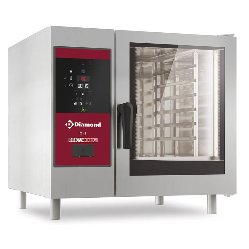 Profi Kombidämpfer Elektro 6 x GN 1/1 mit Boiler & Reinigungssystem, SBES/XC-06