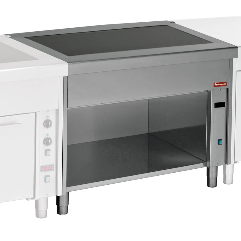 Glaskeramik Warmhalteplatte 4x GN 1/1 mit offenem Unterbau, S80/VT15