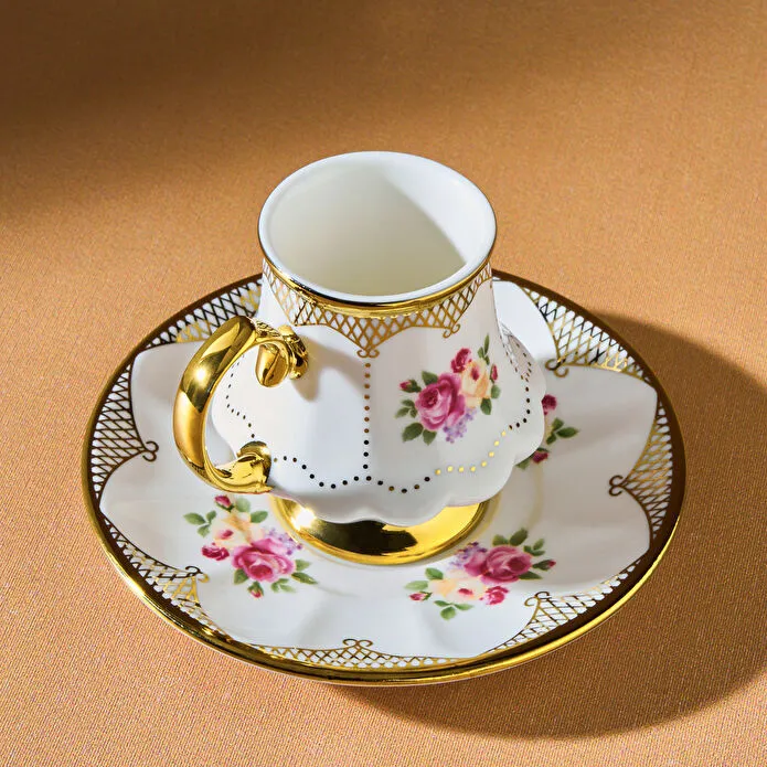 Karaca Nermin 2-teiliges Kaffeetassenset für 2 Personen, 85 ml