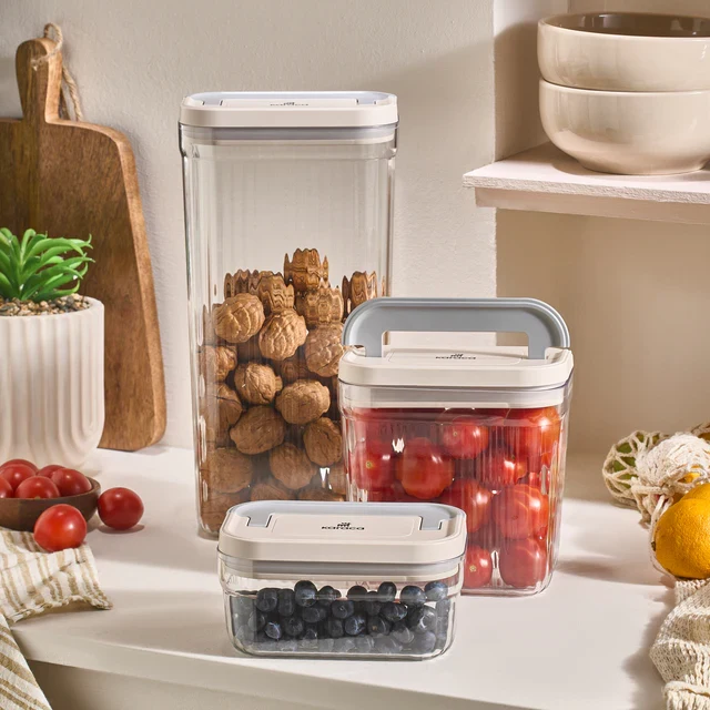 Karaca Flex 2-teiliges Aufbewahrungsbehälter-Set, 1500 ml, Transparent