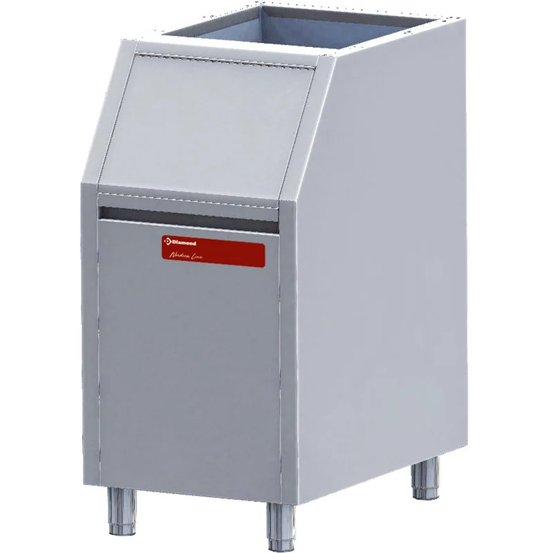 Isolierter Eisvorratsbehälter für 100 kg Granulateis , Edelstahl, STORE110/16-28-51