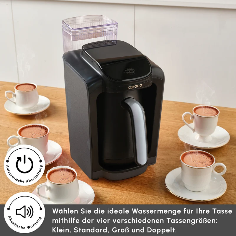 Karaca Hatır Aqua Wassertank Automatische Türkische Kaffeemaschine Galaxy Grey